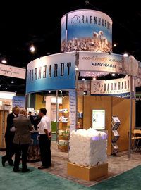 occupied tradeshow booth